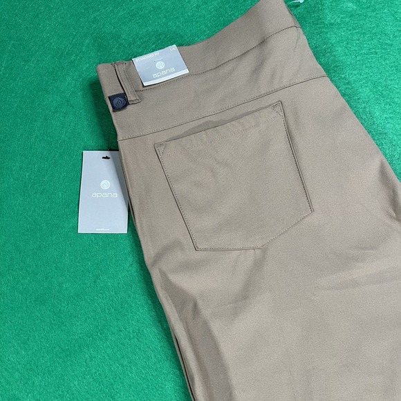 Apana Tech Pants Men's Large 36 Cub Brown Standard Fit Moisture Wicking Stretch - Picture 3 of 9